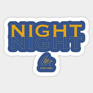 Steph Curry Night Night Sticker